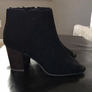 Peep toe booties
